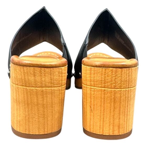 Maurices Sandals 7.5 Open Toe Slide Platform Chunky Heels Y2K Boho Hippie Retro - Picture 7 of 16